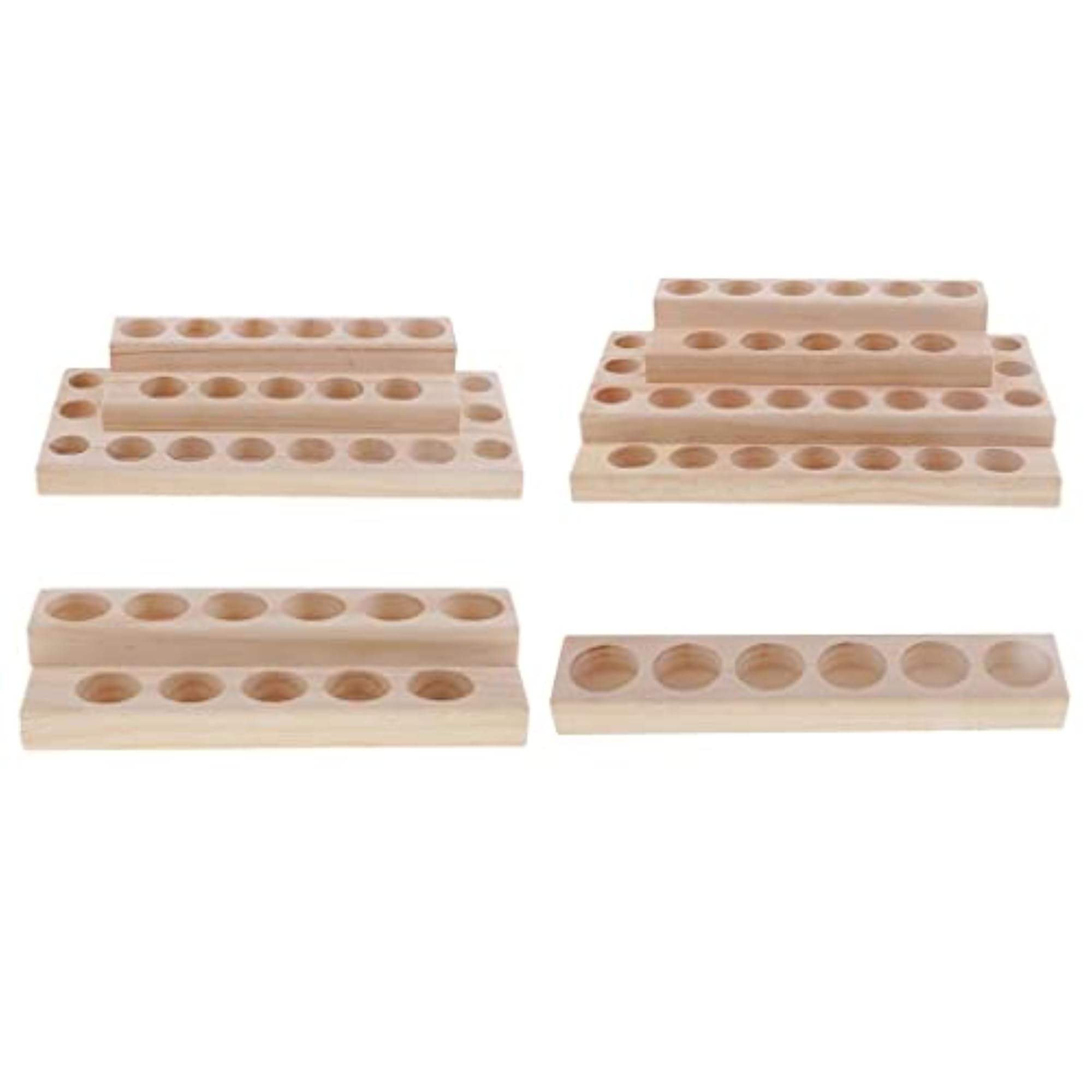 Wood Essential Oil Display Stand, 6 Bottle Capacity