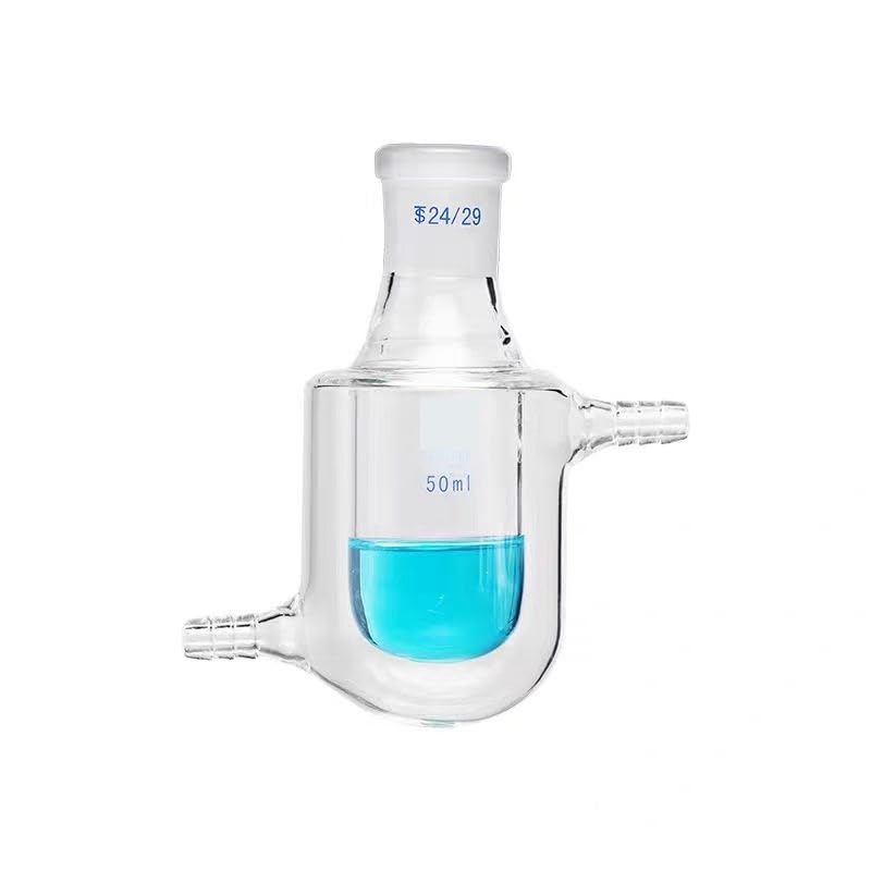 matraz de laboratorio, Reactor de matraz con camisa de vidrio de borosilicato de 250/500 ml, herramienta de laboratorio conjunta 24/29(250ml)