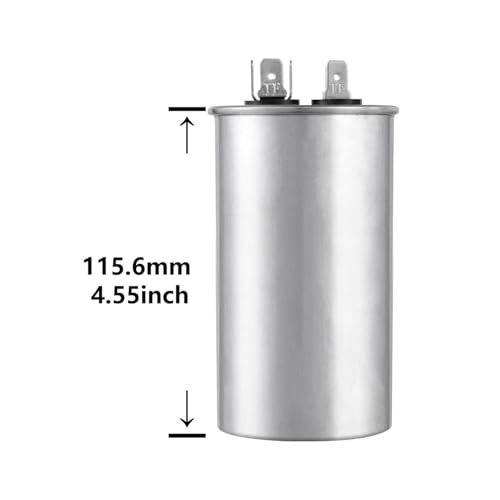 BOJACK 60 uF ±5% 60 MFD 370/450 V CBB65 Round Run Start Capacitor for AC Motor Run or Fan Start and Cool or Heat Pump Air Conditione