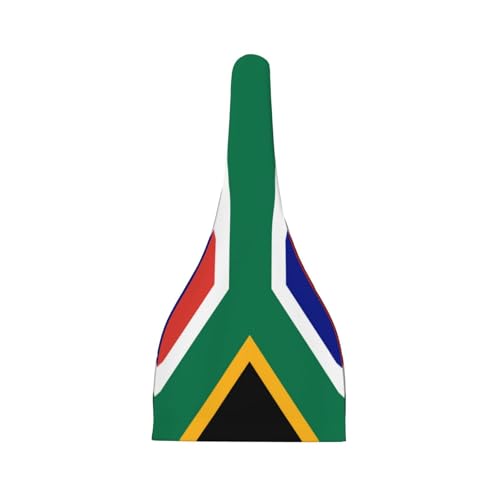 Newborn Baby Hat, South African Flag Print Soft Top Knot Beanie Cap, Cute Baby Headwear for 0-6 Months Black2