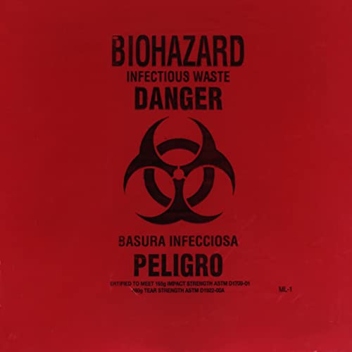 Image of Healthcare Liners by Heritage Bag, when Safety and Perfomance matter. 33 inchx39 inch, Red, 1.3Mil, 150, Healthcare Printed