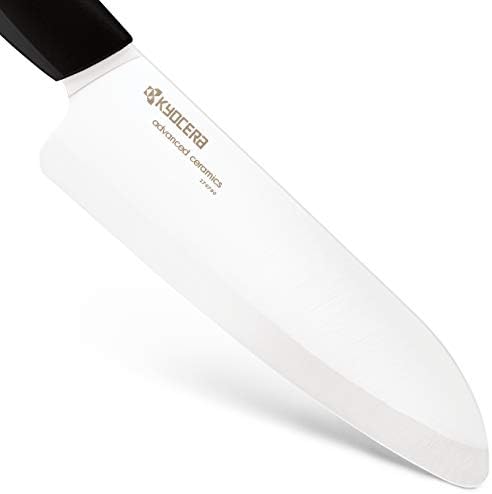 Kyocera Advanced Ceramics - Revolution Series 3-Piece Ceramic Knife Set: Includes 6" Chef's Knife, 5" Micro Serrated Knife, 3" Parallel Knife, Blade and Black Handle, 6", 5", 3", White
