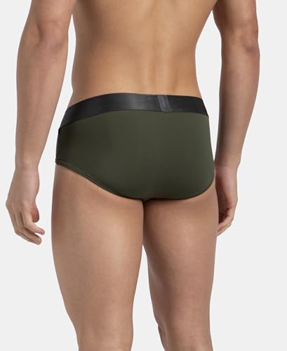 Image of Jockey IC27 Men's Tactel Microfiber Elastane Stretch Solid Brief with Moisture Move Treatment