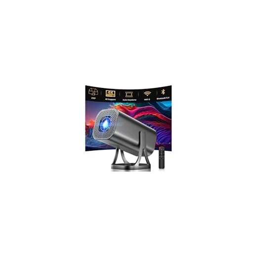 Proyector Portátil 1080P Soporte 4K con WiFi 6 Bluetooth 5.4, Android 12.0 Mini Portable Proyector 22000 Lúmenes, 270° Rotation Auto Keystone Compatibile HDMI USB TF Laptop PC Teléfono Hogar Exterior