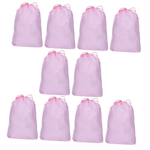 BESPORTBLE 10 Piezas Zapatillas Bolsas De Sandalia De Viaje Bolsas De Embalaje De Zapatos Cordón para Bolsa De Almacenamiento De Zapatos De Embalaje Rosa Tela No Tejida