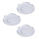 EGLO connect.z Smart-Home 3er-Set LED Bad-Einbaustrahler Fueva-Z, ultra flach, Ø 85 mm, ZigBee, App und Sprachsteuerung Alexa, Lichtfarbe (warmweiß-kaltweiß), dimmbar, 3 Metall Einbauspots weiß, IP44
