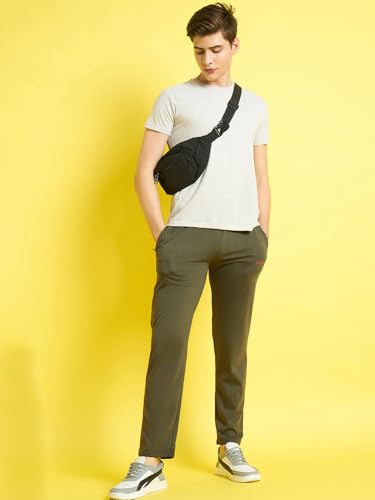 Image of bearbrother Men's Regular Fit Solid Trackpants