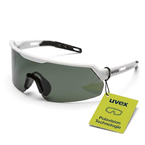 Uvex ultrashield – Schutzbrille – sportliche Bügelbrille mit polarisierender Scheibentönung - rutschsichere & verstellbare Nasenauflage
