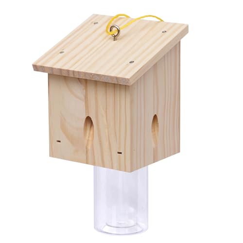 Carpenter Bee Trap for Outside - Pentroof Style Nature Hanging Wood Carpenter Bee Traps Outdoor -...