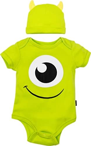 Disney Pixar Monsters Inc. Mike Newborn Baby Boys Cosplay Bodysuit and Hat Set 3-6 Months