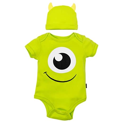 Disney Pixar Monsters Inc. Mike Newborn Baby Boys Cosplay Bodysuit and Hat Set Newborn