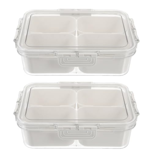 Boîtes de rangement pour épices iplusmile à compartiments et couvercles x2