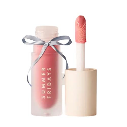 Summer Fridays Dream Lip Oil – Tinted Lip Oil with Moisturizing Sheer Coverage, High-Shine and Deep Hydration – Non-Sticky Formula for Long-Lasting Softness – Rose Bud (0.15 Oz)