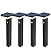 Produktbild linovum 4 Stück ANBO Wegeleuchte mit Bewegungsmelder Solar Gartenleuchte - LED Sockelleuchte mit heller & langer Leuchtkraft