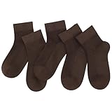 SERISIMPLE Kids Viscose Bamboo Above Ankle Socks Thin Mesh Summer Crew Comfortable Girls Boys Socks 5 Paris (US, Alpha, Medium, Regular, Brown)