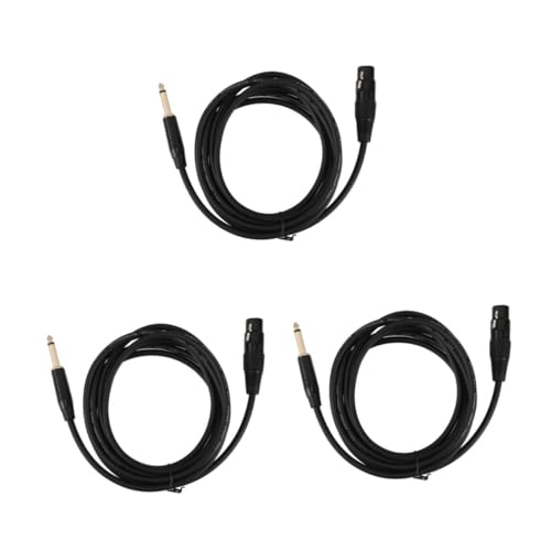 DIYEAH 3 Pièces Câble Adaptateur Microphone Xlr Femelle à Jack Transmission Audio Stable Plug And Play Compatible pour Studio Performances Live et Enregistrement à
