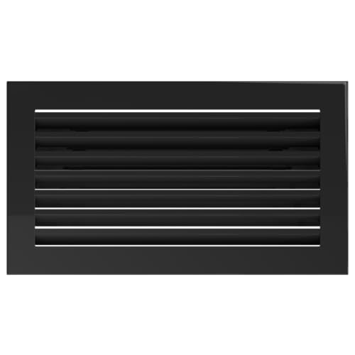 Rejilla de ventilación KRATKI Rejilla de Chimenea Fresh 17cm x 17cm Negro