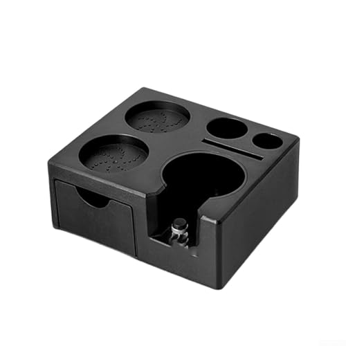 HEBEOT Manomissione caffè tipo cassetto Espresso Tool Station con dispenser manomissione 58 mm e portafiltro Base in plastica antiscivolo per la produzione di caffè domestico o commerciale