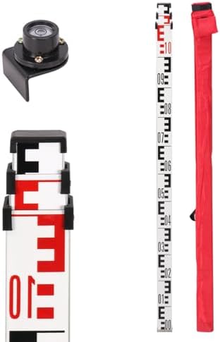 Aluminum Leveling rod Thickness 1mm Print E,With Carrying Bags and Rod level (3m)
