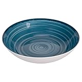 Piatto fondo Baita Acqua In porcellana Finitura lucida Misure: Ø 20,5 x h. 4,5 cm Lavabile in lavastoviglie Utilizzabile in microonde Colore: Azzurro