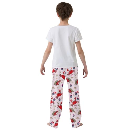 ZZKKO Cute Kids Crab Boys Pants for Kids Jogger Pants with Pockets S-XL3