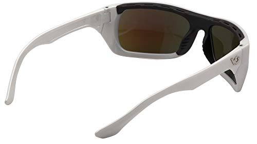 Pyramex Venture Gear Vallejo Sunglasses, White Frame/Ice Blue Mirror Anti-Fog Lens #TOP3