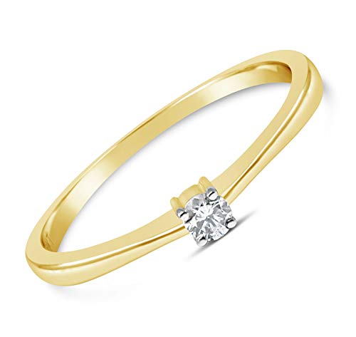 G&S Diamonds oro 375 oro amarillo 9 quilates (375) blanco raro +/wesselton superior f Diamond