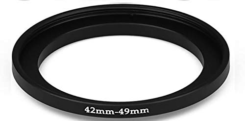 STEP UP 42-49MM ANELLO ADATTATORE 42MM-49MM ADAPTER RING 42MM 49MM 42-49 42 49 MM OBIETTIVO LENS COMPATIBILE CON NIKON CANON FUJIFILM SONY OLYMPUS PANASONIC SIGMA TAMRON TOKINA