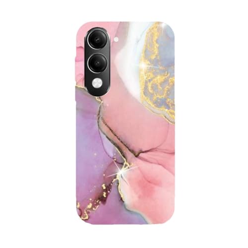 Image of Crepes Marble | Pink | Pattern Designer Printed Hard Matt Finish Mobile Case Back Cover for Vivo T4 Lite 5G /iQOO Z10 Lite 5G /Vivo Y19 5G /Vivo Y19E