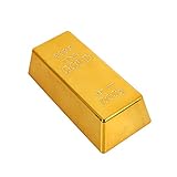 Gold Bullion Door Stopper,Fake Gold Bar Paperweight Gold Doorstop Door Wedge for Home Office Decoration,Size 6.7 by 3 by 2 -inch (Hollow)