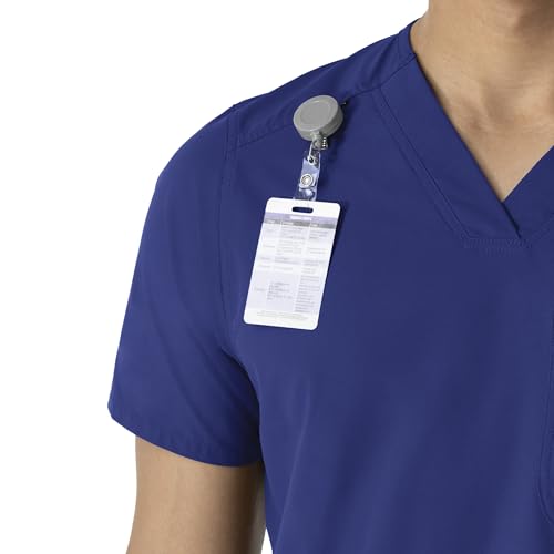 Carhartt Force Essentials Men's V-Neck Shirttail Scrub Top, Galaxy Blue - image 2