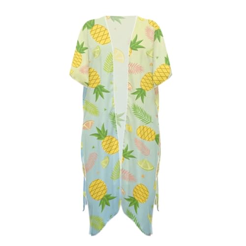 Womens Beach Coverups Casual Kimono Swimsuit Sheer Bikini Cover Up Loose Summer Swimwear Cardigan for Vacation4