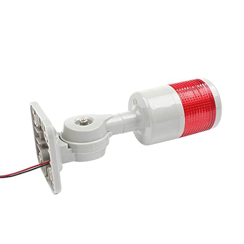 Luban Led Signal Tower Stack Lights, Industrial Signal Warning Lights, Column Tower Lamp Andon Lights With Rotatable Base, Steady Flashing Light Switchable,12V 24V Dc(1-Layer, No Buzzer) #TOP1