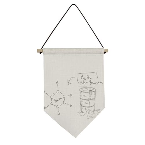 Drapeau en toile Benzène de chimie fine pour décoration murale chic