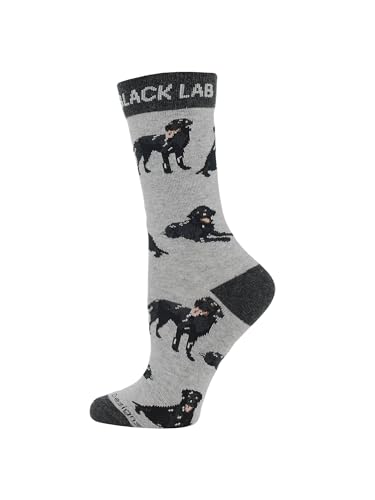 Image of WHD Black Lab Crew Socks for Women & Men | Gift for Dog Lovers, Cute Pet Socks