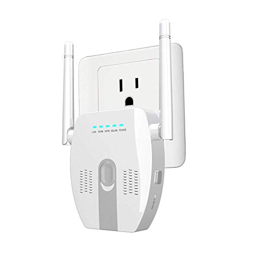 WLAN Repeater WiFi Range Extender 300 Mbps Wireless WiFi Repeater 2,4 GHz WiFi Signalverstärker mit externen Antennen, Unterstützung für
