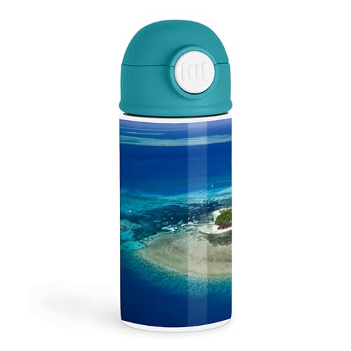 Inspirational Travel Enthusiast 12oz Kids Green Bottle –...