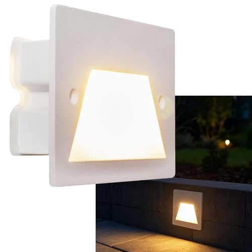 Faretto segnapassi IP65 LED 3W incasso scatola 503 scale giardino viale gradini (Bianco, 3000K)
