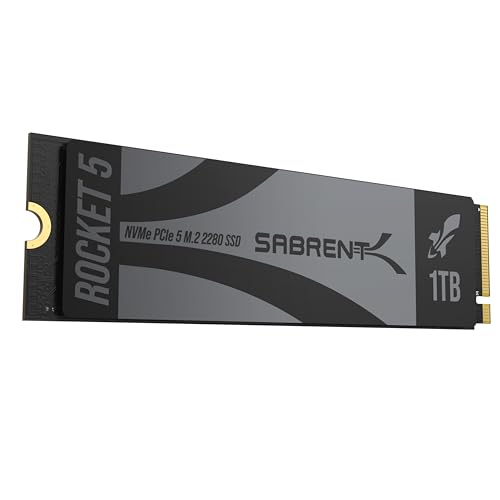 SABRENT SSD Interno Rocket 5 [1TB] M.2 PCIe GEN 5 14GB/s X4 NVMe (SB-RKT5-1TB)