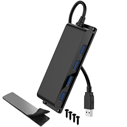 Adaptador de concentrador USB 3.0 de 4 puertos USB A 3.0, base de escritorio portátil, 2025 nuevo concentrador USB Doking 3.0 con cable de 3.3 pies/100 cm para laptop, iMac, XPS, portátil, computadora