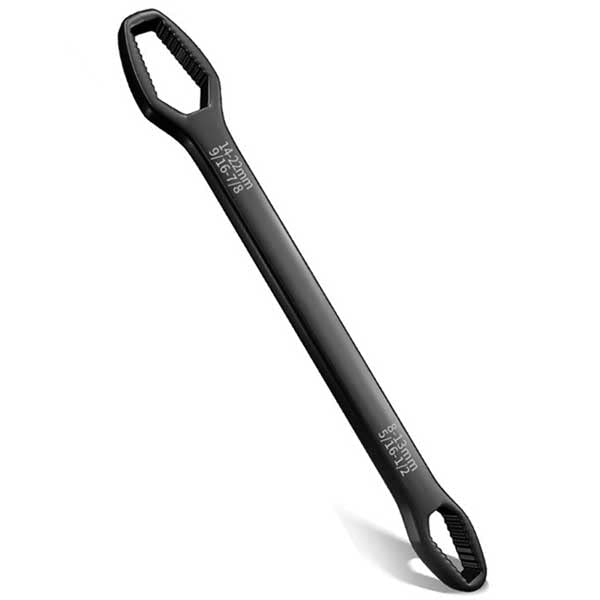 HADWAO Clé universelle, haute dureté, clé à molette, gamme d'utilisation, 0,3 - 0,9 pouces (8 - 22 mm), compacte, multifonction, clé magique, résistante à la rouille, clé double face, clé universelle,