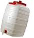 Fischer - Barril para bebidas con grifo, rectangular, sin colorear, apto para alimentos (50 L)