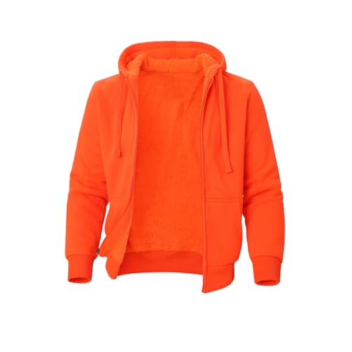 Image of TanBridge Plaid Flannel Hoodie Sherpa Fleece Lined Shirt Jacket Cotton Hoodies Zip Up Winter Warm Coat