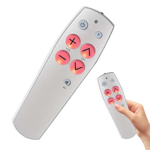 YANGUN Mando a distancia universal de TV con botón grande para personas mayores, personas mayores, mando a distancia universal, funciona para TV y dispositivos IR con cable
