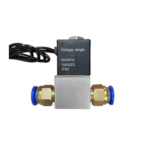 Generic Válvula Solenoide normalmente cerrada de 1/4 'DC 12V 24V posición neumática bobina aleación eléctrica interna AC 110V 220V for aire agua aceite(8mm,DC 12V)
