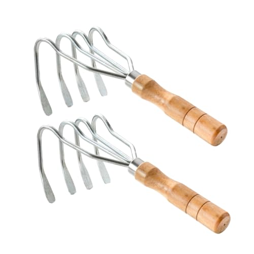DECHOUS 2Pcs Claw Rake for Clamming Handle Shell Claw Rakes for Beach Digging and Seafood Harvesting Clamming Tools for Shellfish -  SL093AC211299UC