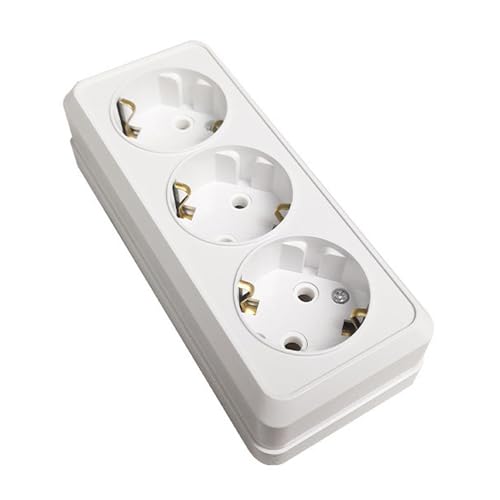 Tomacorriente de pared,Tomacorriente eléctrico de pared,Salida de cable de carga | Tomacorriente eléctrico multienchufe de 16A, receptáculo de placa de pared con estándares europeos de 250V para uso c