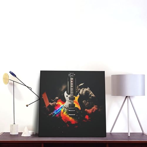Toile murale rock encadrée haute définition format carré 40cm - 6