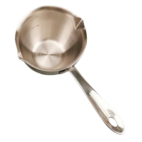 GRIRIW Stainless Steel Measuring Cup Butter Melt Pot Chocolate Melting Bowl Candy Warmer Candle Heating Pot
