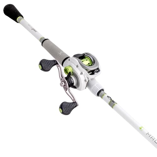 Lew’s MACH 1 SS Baitcast Reel and Fishing Rod Combo, 6-Foot 9-Inch, 1-Piece, Med-Light Power, Fast Action IM7 Rod, 7.5:1 Ratio, Right-Hand Retrieve